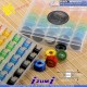 BN-PB25210-5 Cajita de almacenamiento con 25 carretes de Plástico vacías/5 Color para Máquinas de coser familiares 20x6x10(mm)