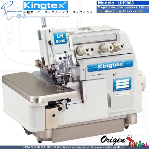 UH-9003-032-M04 Máquina de coser Overlock 3 hilos industrial super alta velocidad marca Kingtex